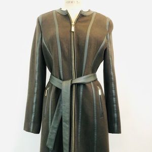 Vince Camuto Wool Khaki Car Coat